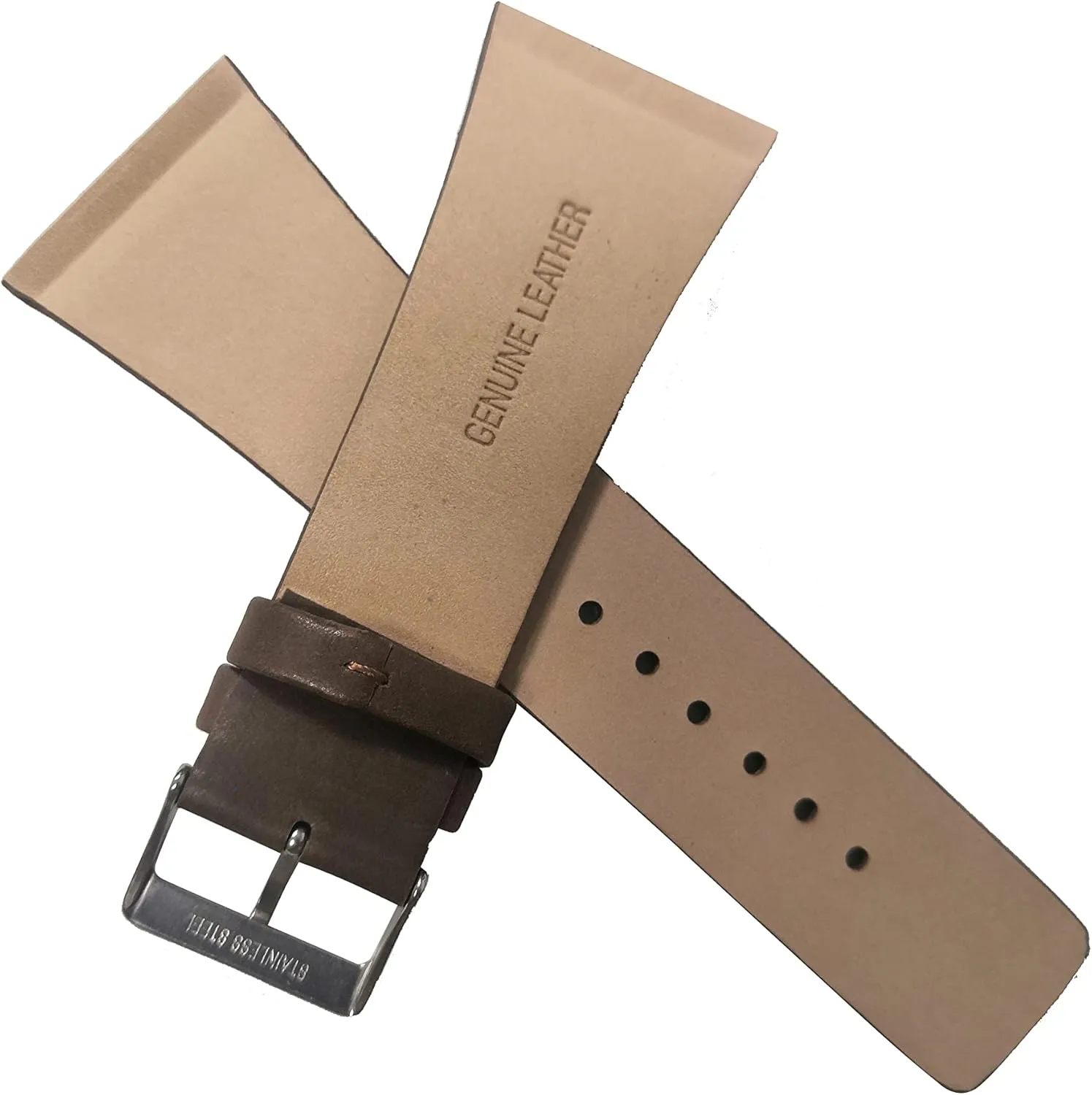 NC Replacement Leather Watch Band for Skagen Bering Unisex Watches with Screw