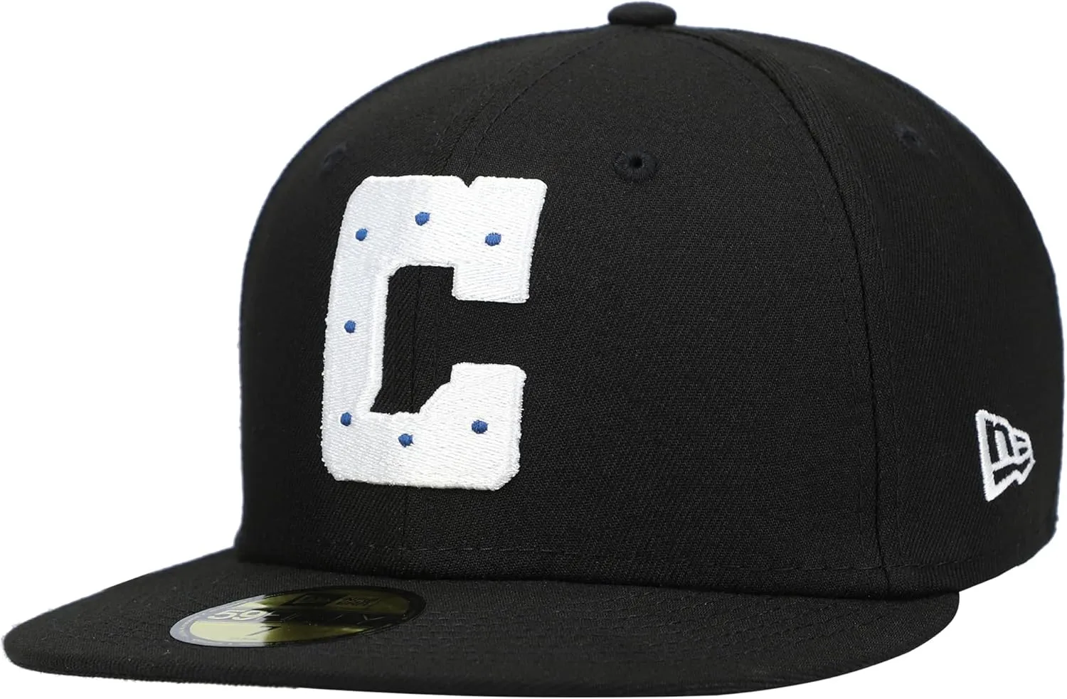New Era Men's Black Indianapolis Colts Logo Omaha 59FIFTY Fitted Hat