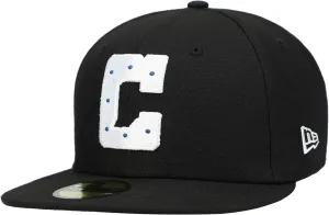 New Era Men's Black Indianapolis Colts Logo Omaha 59FIFTY Fitted Hat