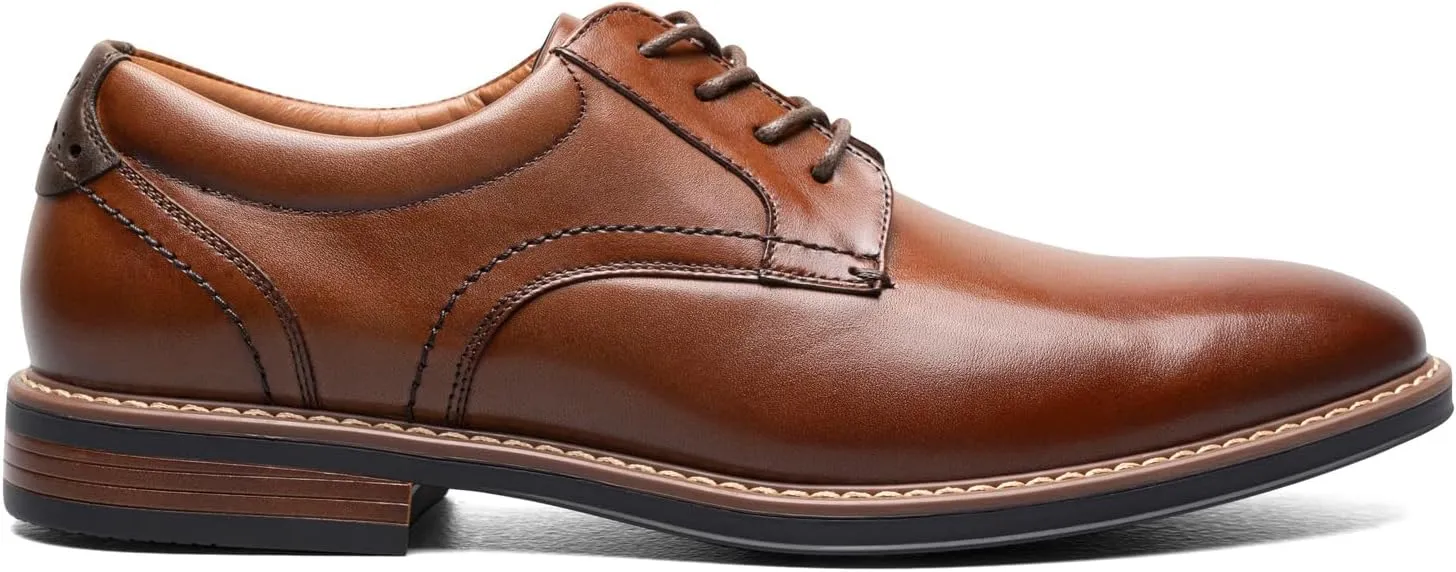 Nunn Bush Men's Centro Flex Plain Toe Oxford Dress Casual Leather Comfortable Lace Up