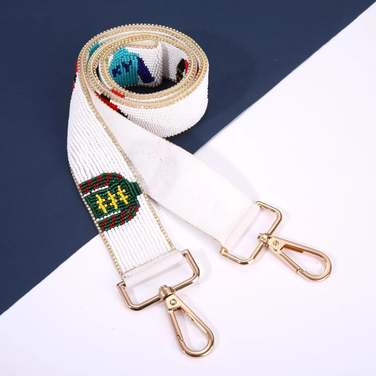 NVENF Kentucky Derby Purse Strap Replacement Beaded Horse Riding Suit Horseshoe Crossbody Shoulder Bag Strap Derby Outfits (Style C)