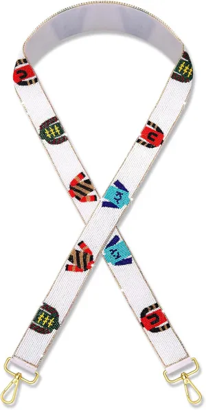 NVENF Kentucky Derby Purse Strap Replacement Beaded Horse Riding Suit Horseshoe Crossbody Shoulder Bag Strap Derby Outfits (Style C)