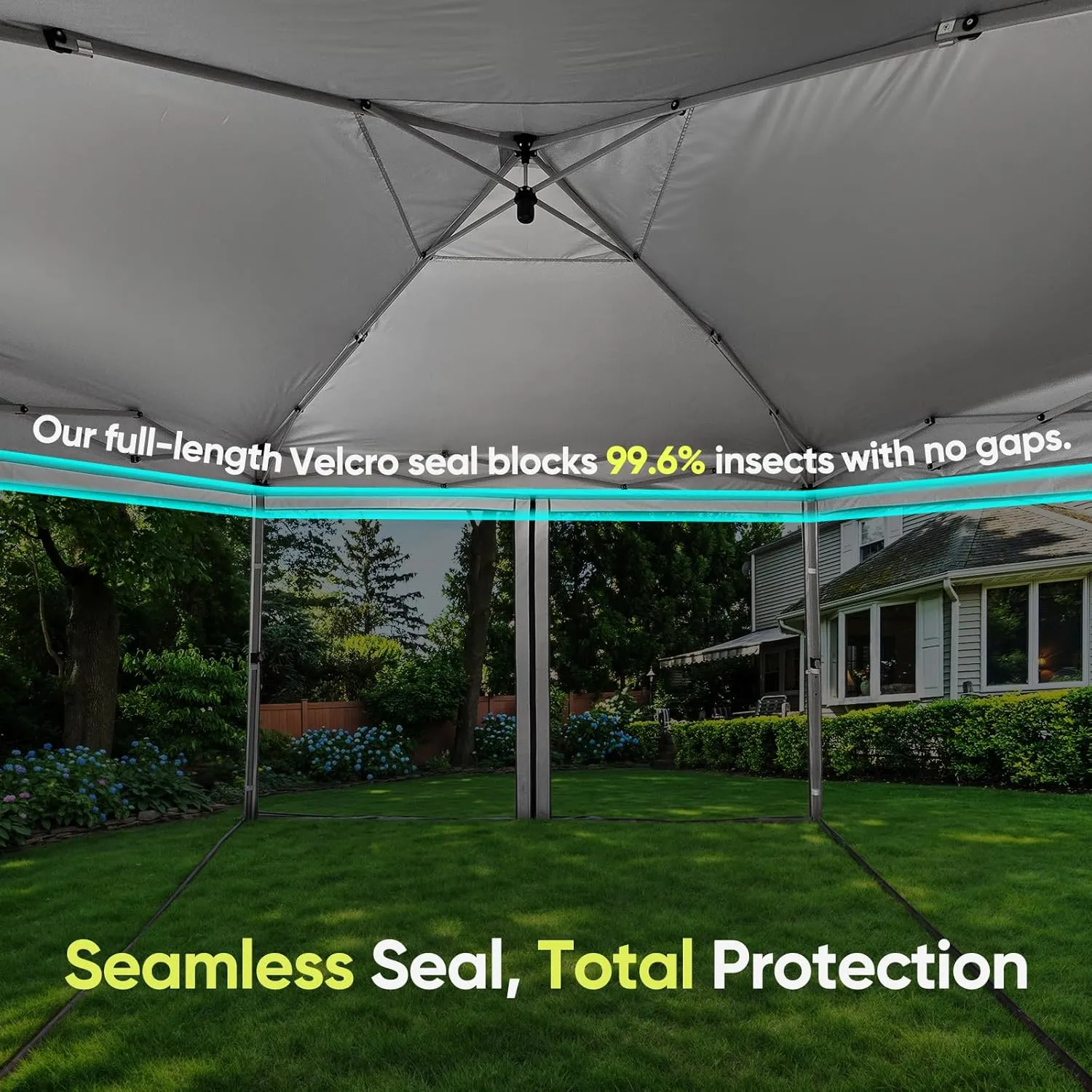 Quictent 6.6'x6.6' Pop up Screened Canopy Tent with Mosquito Netting, Portable Easy up Outdoor Screen House Shelter Fully Sealed for Patio, Camping and Picnic, Includes Wheeled Carry Bag