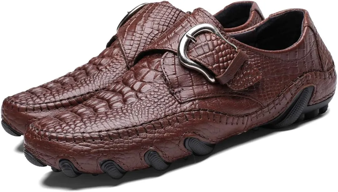 RASACE Men's Leather Driving Shoes Casual Cowhide Moccasins Slip On Loafers