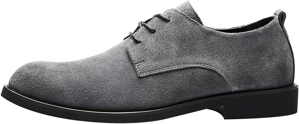 rismart Men's Suede Oxford Dress Shoes Business Casual Shoes
