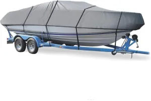 SBU Grey Boat Cover Compatible for MAXUM 2100 SB 2154 PK I/O 1992-1993, Trailering Storage Mooring