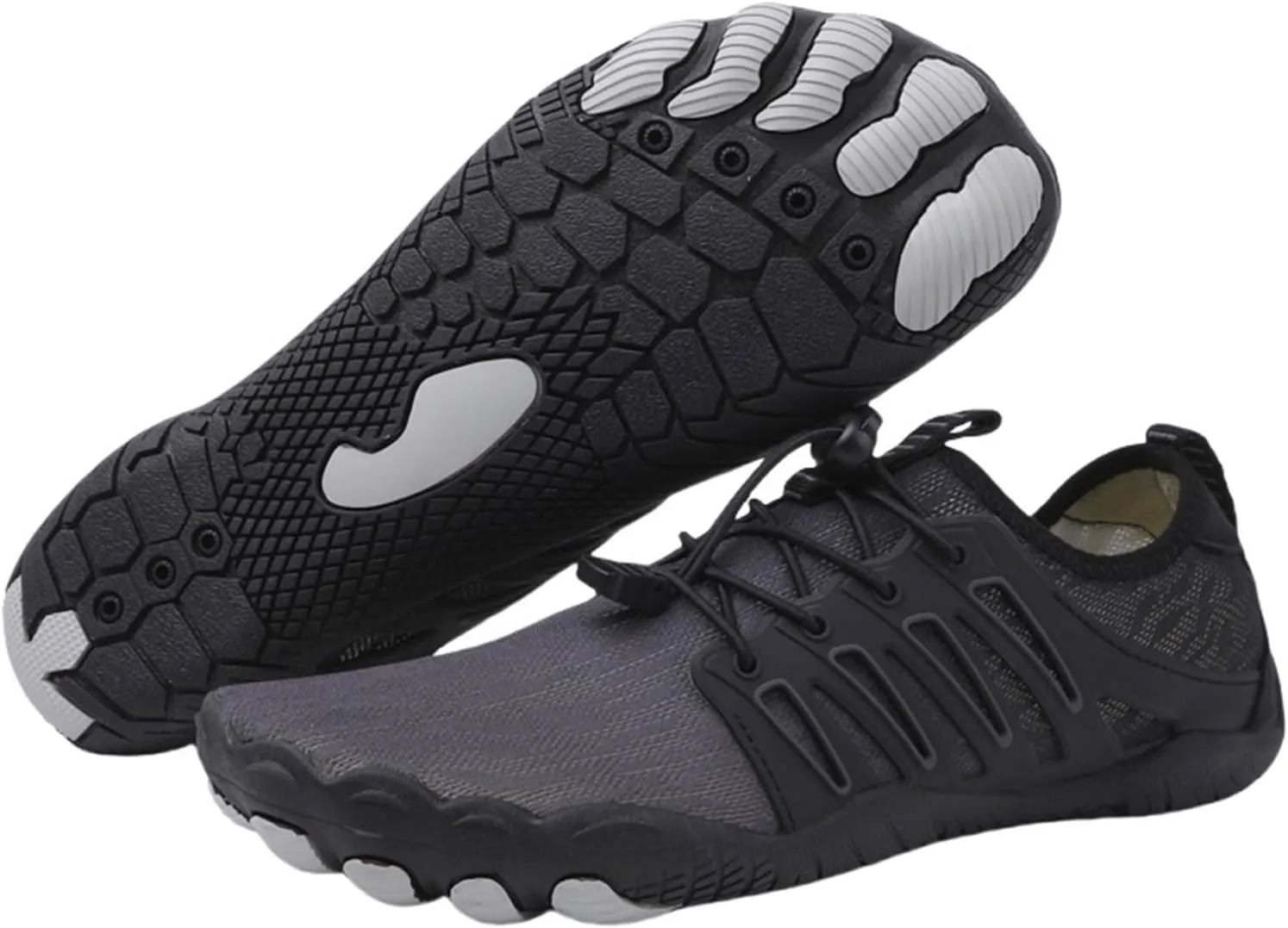 Smoneyful Hike Barefoot Shoes for Women Men, Breathable, Non-Slip Athletic Footwear, Wide Toe Water Shoes, Grounding Shoes and Grounding Barefoot Shoes for Barefoot Womens