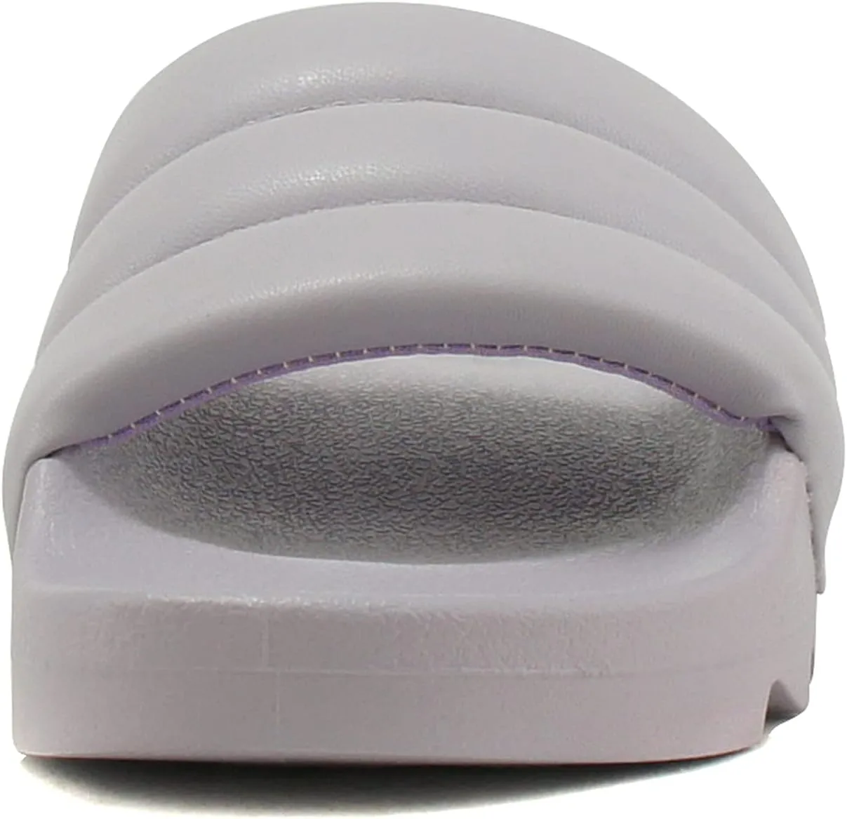 Soda BETWEEN ~ Women Flat Open Toe Single Plush Wide Strap With Fashion Footbed Slide Sandal