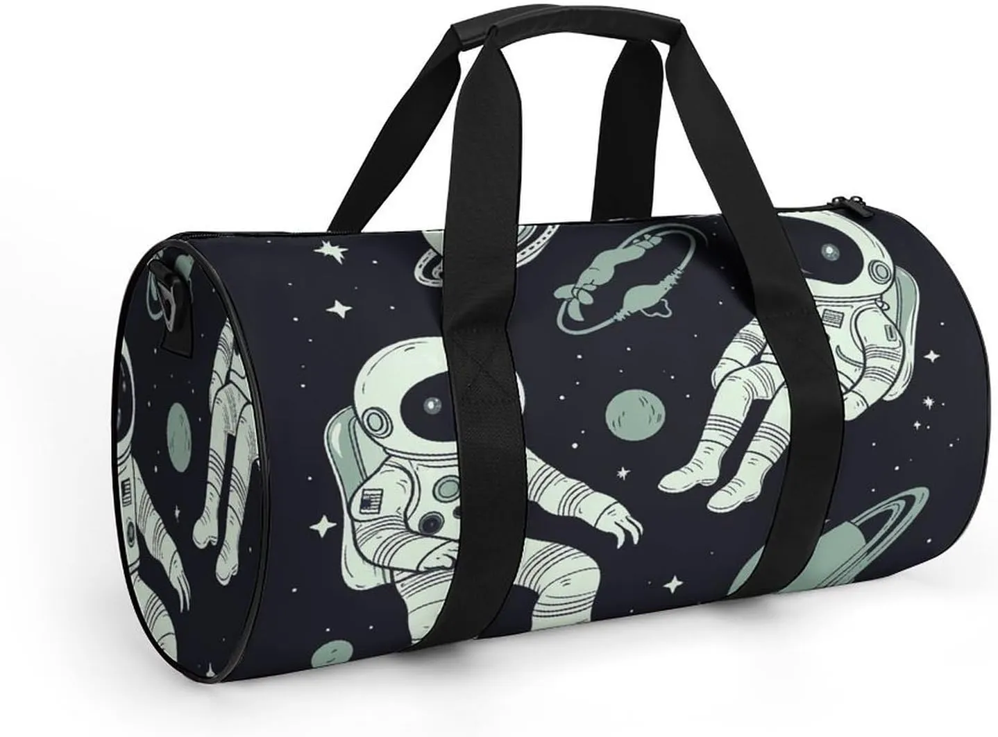 Sports Gym Bag for Women Men Travel Duffel Bag Tote Weekender Bag Astronaut And Alien Carry on Overnight Bag for Travel Swimming Fitness Workout Sports Duffle Bag