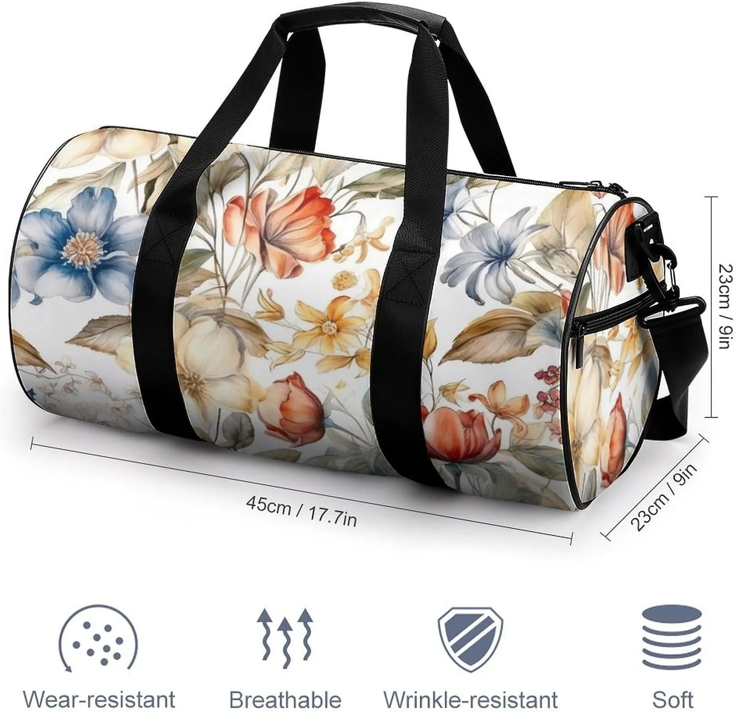 Sports Gym Bag for Women Men Travel Duffel Bag Tote Weekender Bag Light Purple And Red Carry on Overnight Bag for Travel Swimming Fitness Workout Sports Duffle Bag