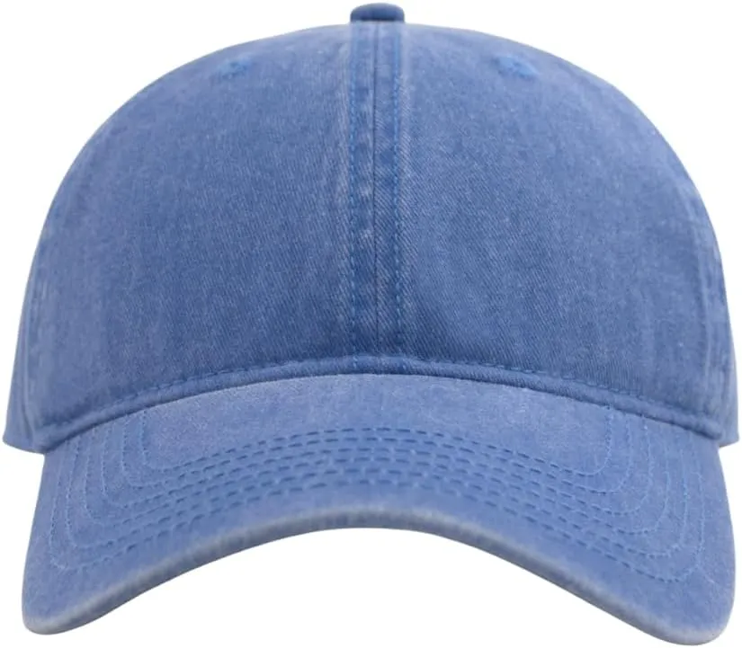 TSSGBL Vintage Cotton Washed Baseball Caps Unstructured Low Profile Adjustable Distressed Dad Hat for Men Women S-M-L-XXL