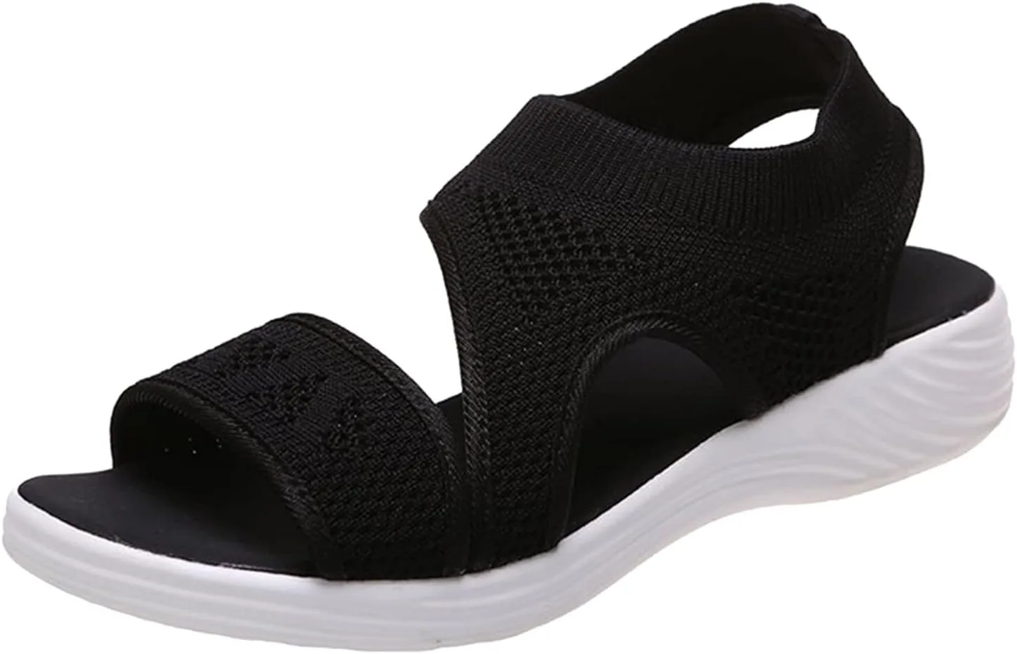 Walking Sandals for Women Platform Wedge with Arch Support Orthotic Comfortable Plantar Fasciitis Sandal Non-slip Casual Open Toe Sport Slip-Ons for Athletic Summer Beach Outdoor