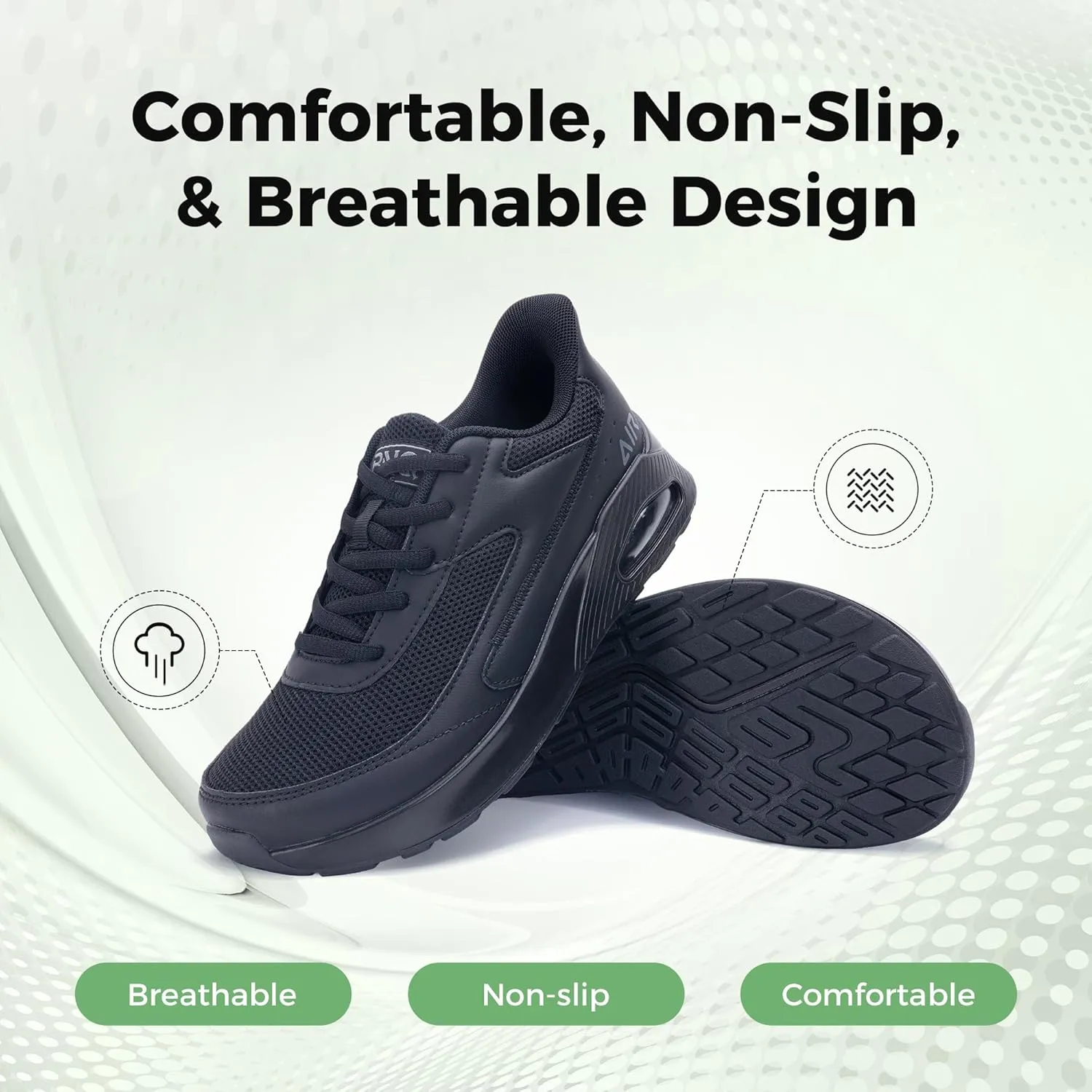 Wide Toe Box Womens Slip On Walking Shoes Extra Wide Width Sneaker for Foot Pain Relif Comfortable Air Tennis Running Shoes Size 6-11