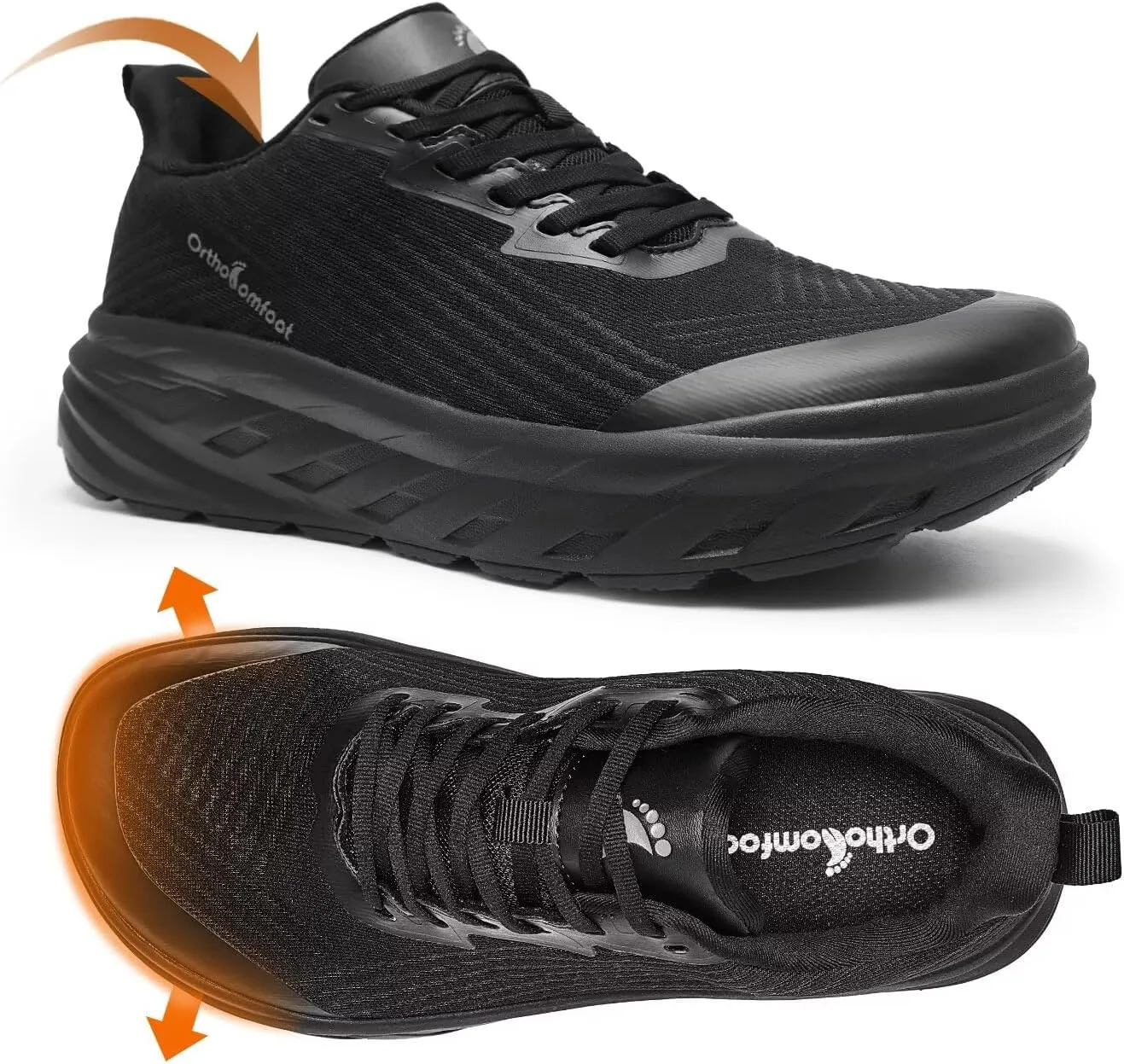 Women's Orthopedic Diabetic Wide Running Shoes: Comfortable Casual Arch Support Plantar Fasciitis Fashion Sneakers, High Arch Work Tennis Walking Shoes for Foot and Heel Pain Relief