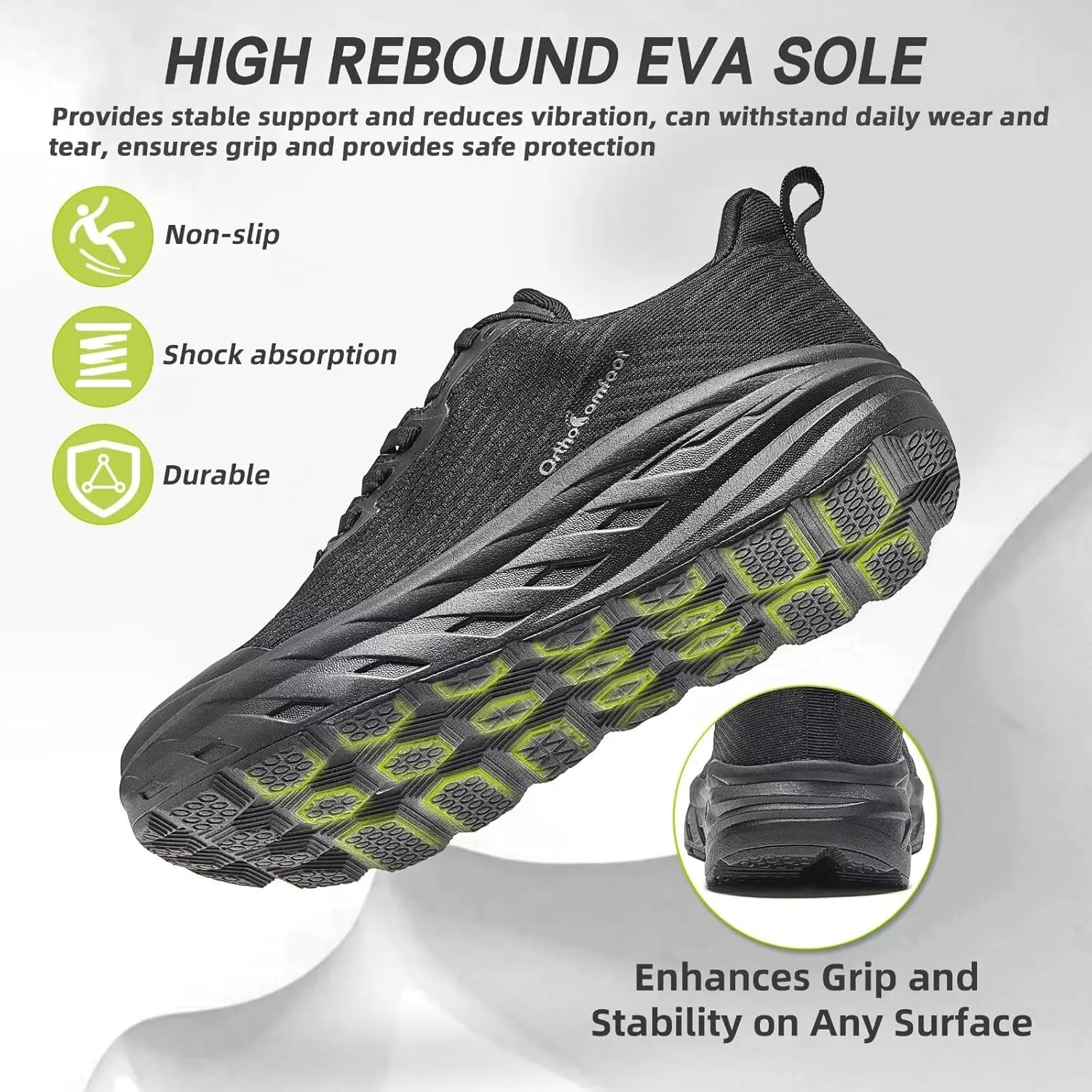 Women's Orthopedic Diabetic Wide Running Shoes: Comfortable Casual Arch Support Plantar Fasciitis Fashion Sneakers, High Arch Work Tennis Walking Shoes for Foot and Heel Pain Relief