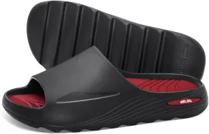 Womens Recovery Slide Sandals with Comfortable Plantar Fasciitis Arch Support Orthotic, Odorless, Non Slip, Lightweight, Thick Cushion Slippers for House, Outdoor Walking