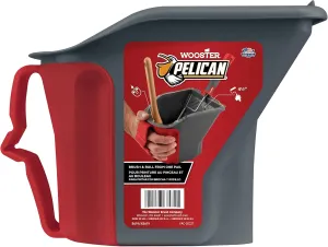 Wooster Brush Quart Pail 8619 Pelican Hand Held 1, Gray & Red