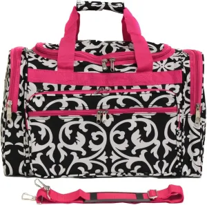 World Traveler Damask 22-inch Carry-on Duffle Bag with Adjustable Shoulder Strap