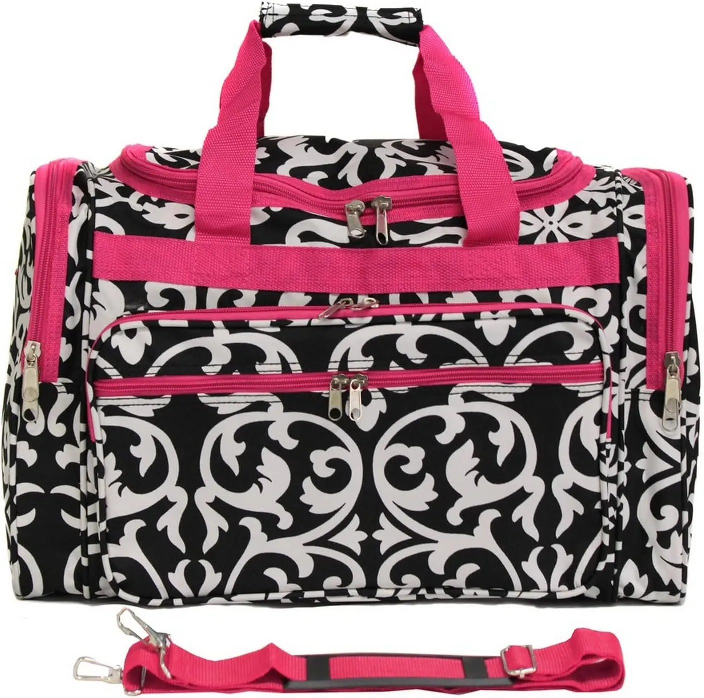 World Traveler Damask 22-inch Carry-on Duffle Bag with Adjustable Shoulder Strap