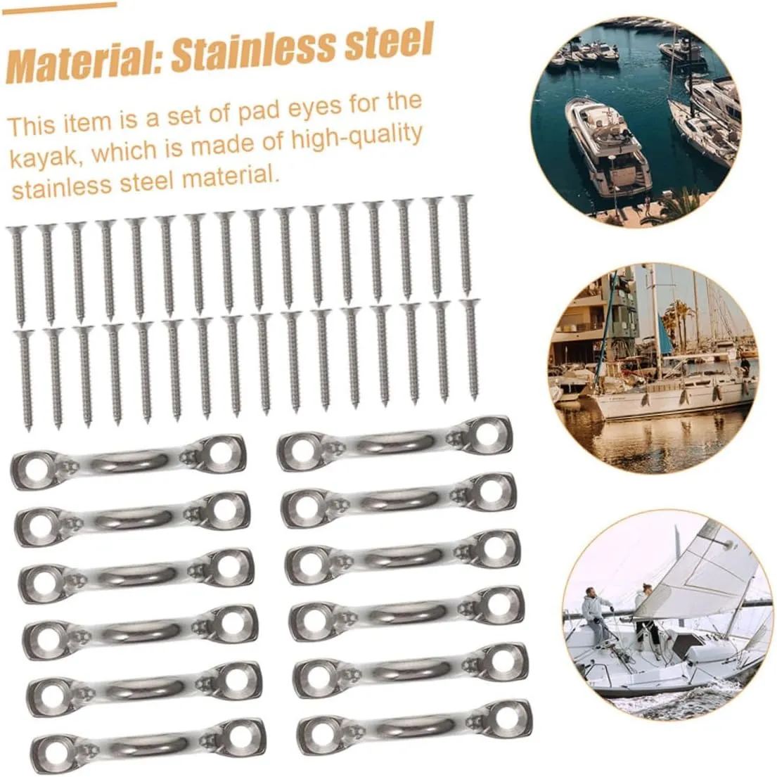 Yacht Handles Boat Door Boats Pad Eye Straps U Shaped Door Handles Boat Accessories Eye Deck Loop Marine